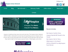 Tablet Screenshot of hospiceactionnetwork.org